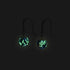 Sapphire | .925 Sterling Silver | Firefly Glass Huggie Earrings